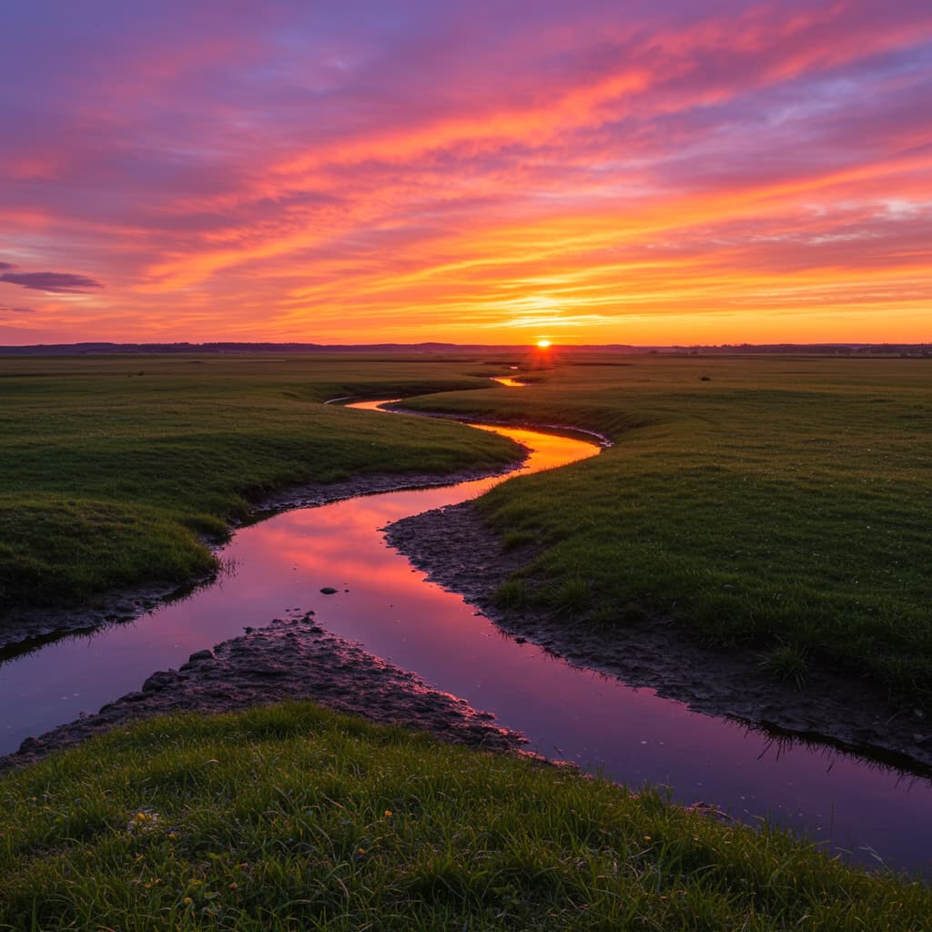 Stunning sunset photography showing golden hour lighting and beautiful landscape scenery