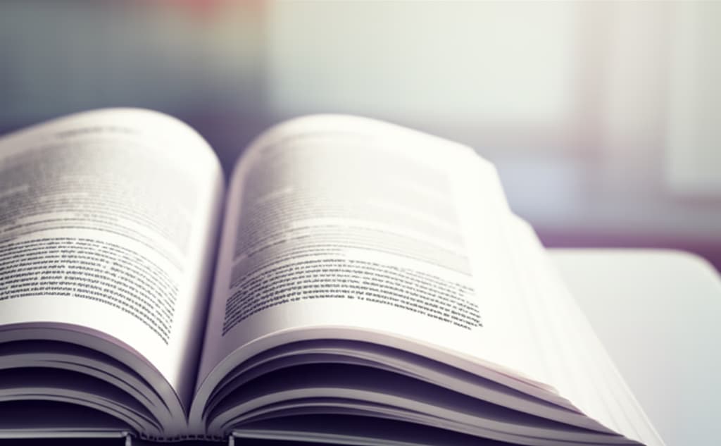 Realistic high-quality photograph of an open textbook displaying detailed pages, perfect for educational content and study visuals.